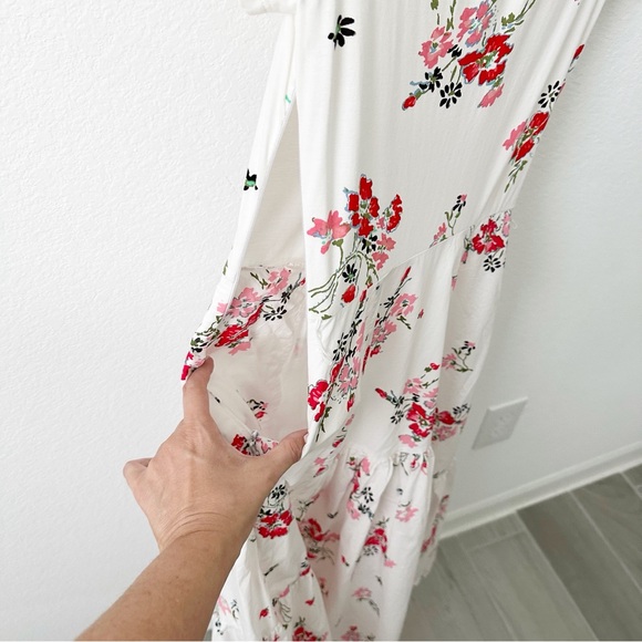 LAST CHANCE Rebecca Taylor Marguerite Floral Dress Off The Shoulder Poplin - Picture 9 of 12